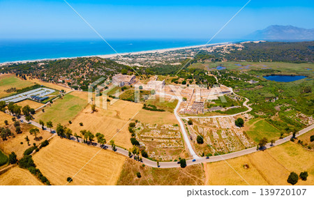 Patara ancient city aerial panoramic view, Turkey Patara ancient city aerial panoramic view, Turkey 139720107