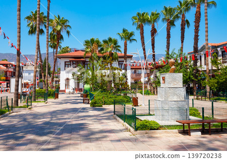 Main square in Koycegiz town in Turkey 139720238