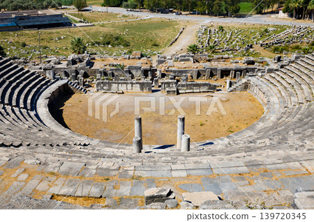 Miletus Archaeological Site panoramic view near Didim city in Turkey Miletus Archaeological Site panoramic view near Didim city in Turkey 139720345