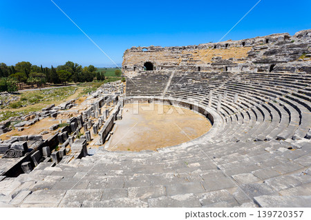 Miletus Archaeological Site panoramic view near Didim city in Turkey Miletus Archaeological Site panoramic view near Didim city in Turkey 139720357