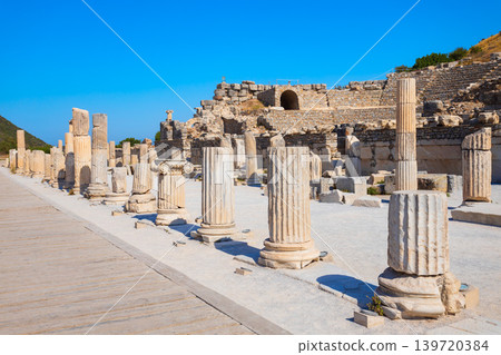 Odeon small ancient theatre in Ephesus city in Turkey Odeon small ancient theatre in Ephesus city in Turkey 139720384