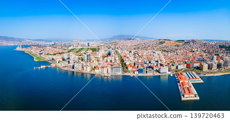 Izmir city centre aerial panoramic view in Turkey Izmir city centre aerial panoramic view in Turkey 139720463