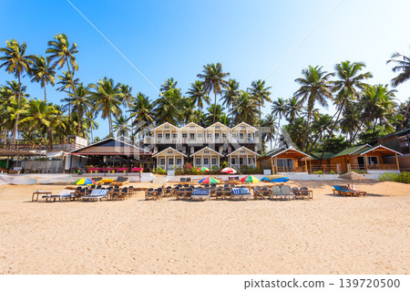 Boats at the Palolem Beach in Goa, India Boats at the Palolem Beach in Goa, India 139720500