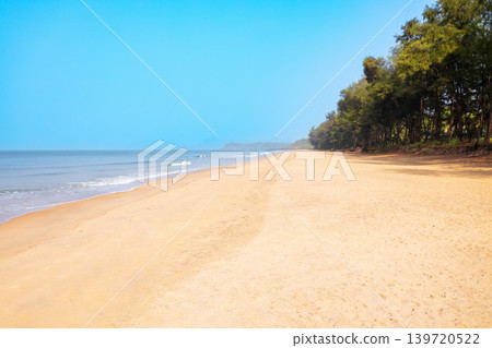 Galgibaga Beach at sunset, Goa state in India Galgibaga Beach at sunset, Goa state in India 139720522