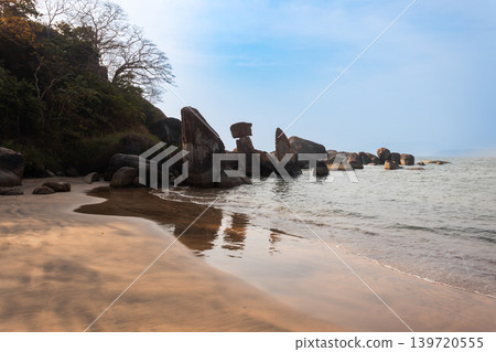 Beauty Agonda Beach in South Goa in India Beauty Agonda Beach in South Goa in India 139720555
