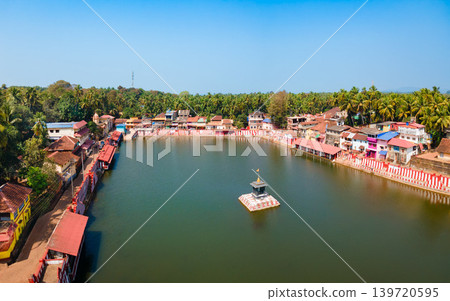 Koti Teertha pond aerial panoramic view in Gokarna Koti Teertha pond aerial panoramic view in Gokarna 139720595