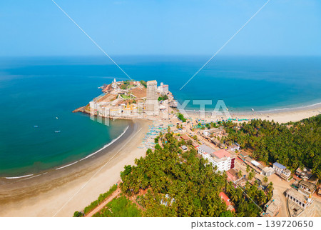 Murudeshwara Temple aerial panoramic view in India Murudeshwara Temple aerial panoramic view in India 139720650