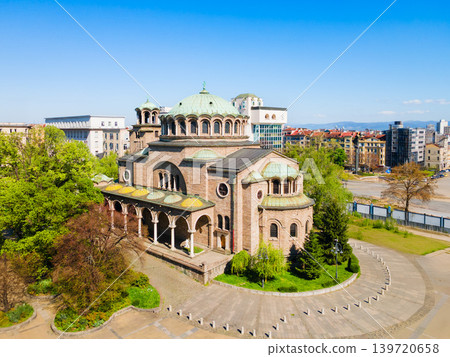 St. Alexander Nevsky Cathedral aerial panoramic view, Sofia St. Alexander Nevsky Cathedral aerial panoramic view, Sofia 139720658