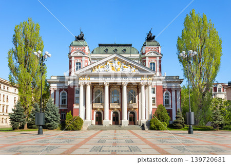 Ivan Vazov National Theatre facade view, Sofia Ivan Vazov National Theatre facade view, Sofia 139720681