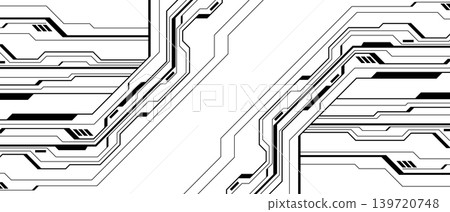 Abstract black circuit board technology connected lines electronics elements computer motherboard chip processor semiconductor digital on white background vector Abstract black circuit board technology connected lines electronics elements computer motherboard chip processor semiconductor digital on white background vector 139720748