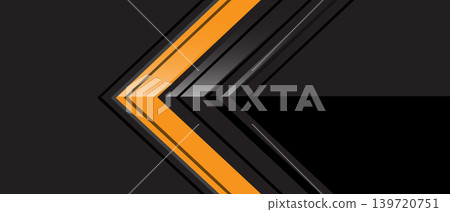 Abstract yellow gray arrow white blank space design modern futuristic background vector 139720751