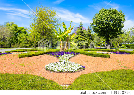 Alley at coastal park or sea garden, Burgas Alley at coastal park or sea garden, Burgas 139720794
