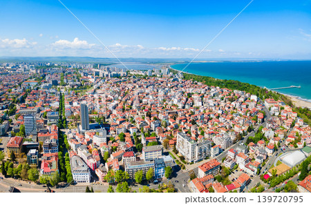 Burgas city centre aerial panoramic view in Bulgaria Burgas city centre aerial panoramic view in Bulgaria 139720795