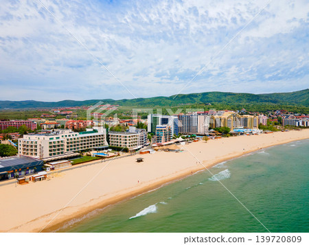Sunny Beach or Slanchev Bryag aerial panoramic view, Bulgaria Sunny Beach or Slanchev Bryag aerial panoramic view, Bulgaria 139720809