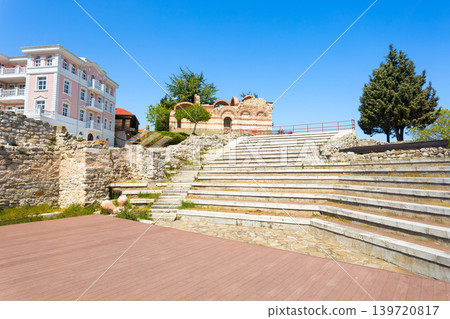 Ancient theatre or amphitheatre in Nessebar, Bulgaria Ancient theatre or amphitheatre in Nessebar, Bulgaria 139720817
