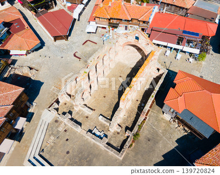 Hagia Sophia or Saint Sofia Church aerial view, Nesebar Hagia Sophia or Saint Sofia Church aerial view, Nesebar 139720824