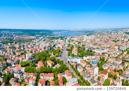 Dormition of Mother of God Cathedral aerial panoramic view, Varna Dormition of Mother of God Cathedral aerial panoramic view, Varna 139720848