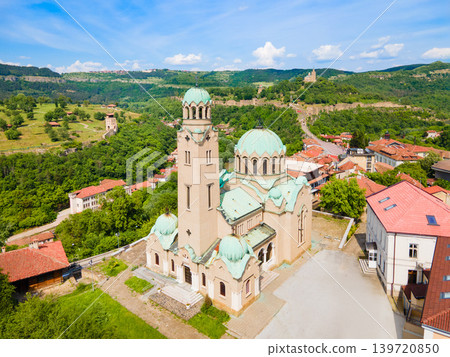 Nativity of Virgin Mary Cathedral aerial view, Veliko Tarnovo Nativity of Virgin Mary Cathedral aerial view, Veliko Tarnovo 139720850