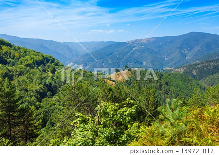 Panoramic aerial view of Mokra Gora in mountains, Serbia Panoramic aerial view of Mokra Gora in mountains, Serbia 139721012