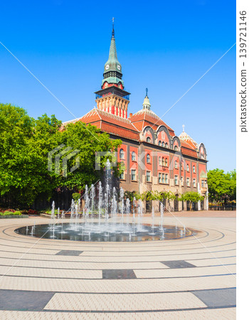 Green Fountain, City Hall at Liberty Square in Subotica, Serbia Green Fountain, City Hall at Liberty Square in Subotica, Serbia 139721146