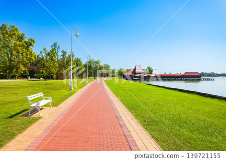 Womens Lido building on Palic Lake in Palic, Serbia 139721155