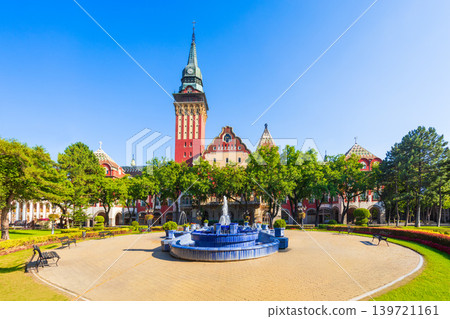 City Hall at Republic Square in Subotica city, Serbia 139721161