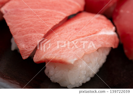 Close-up of fatty tuna nigiri sushi Close-up of fatty tuna nigiri sushi 139722039