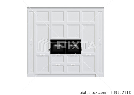 Kitchen furniture isolated on transparent background, 3d illustration, cg render Kitchen furniture isolated on transparent background, 3d illustration, cg render 139722118