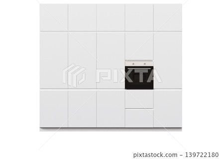 Kitchen furniture isolated on transparent background, 3d illustration, cg render Kitchen furniture isolated on transparent background, 3d illustration, cg render 139722180
