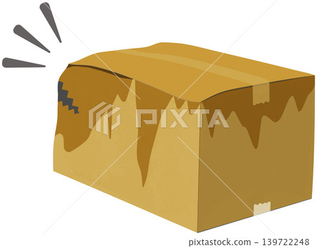 潮濕破損的紙箱 潮濕破損的紙箱 139722248