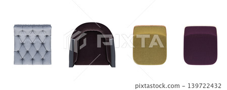 office chair isolate on a transparent background, interior furniture, 3D illustration, cg render 139722432