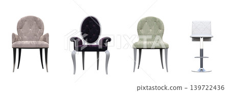 office chair isolate on a transparent background, interior furniture, 3D illustration, cg render office chair isolate on a transparent background, interior furniture, 3D illustration, cg render 139722436