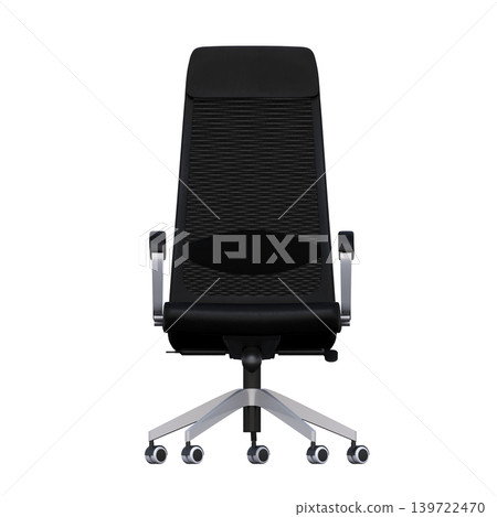 office chair isolate on a transparent background, interior furniture, 3D illustration, cg render 139722470