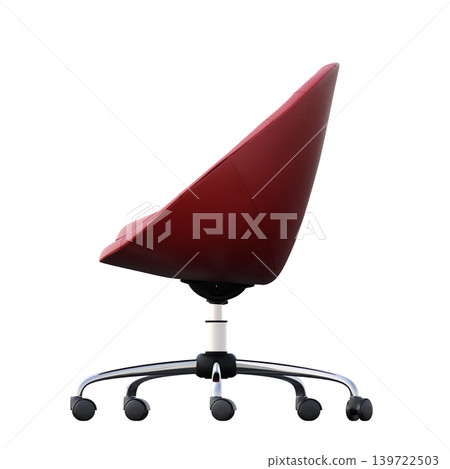 office chair isolate on a transparent background, interior furniture, 3D illustration, cg render 139722503