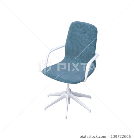office chair isolate on a transparent background, interior furniture, 3D illustration, cg render 139722606