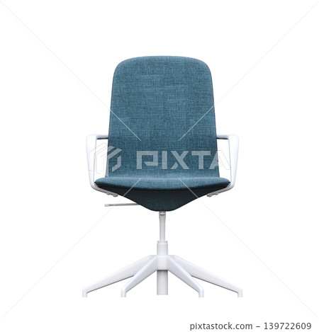 office chair isolate on a transparent background, interior furniture, 3D illustration, cg render 139722609
