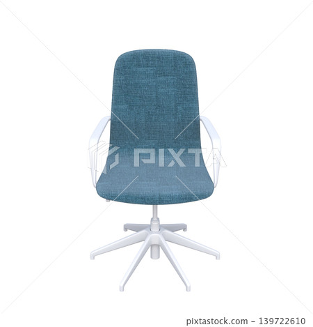 office chair isolate on a transparent background, interior furniture, 3D illustration, cg render 139722610