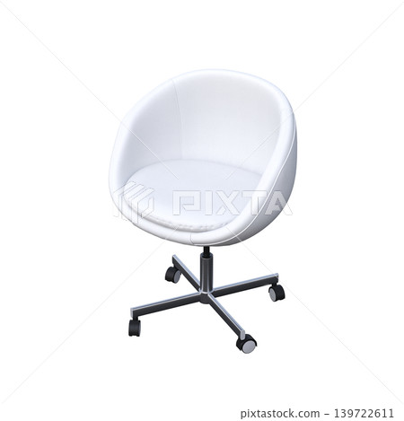 office chair isolate on a transparent background, interior furniture, 3D illustration, cg render 139722611