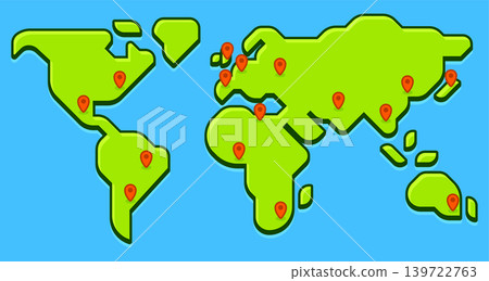 World map with capital cities World map with capital cities 139722763