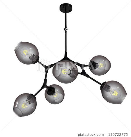 chandelier on the ceiling isolated on transparent background, hanging lamp, pendant light, 3D illustration, cg render chandelier on the ceiling isolated on transparent background, hanging lamp, pendant light, 3D illustration, cg render 139722775