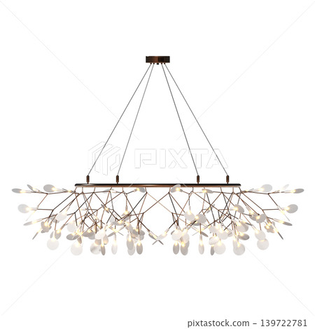 chandelier on the ceiling isolated on transparent background, hanging lamp, pendant light, 3D illustration, cg render chandelier on the ceiling isolated on transparent background, hanging lamp, pendant light, 3D illustration, cg render 139722781