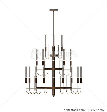 chandelier on the ceiling isolated on transparent background, hanging lamp, pendant light, 3D illustration, cg render chandelier on the ceiling isolated on transparent background, hanging lamp, pendant light, 3D illustration, cg render 139722787