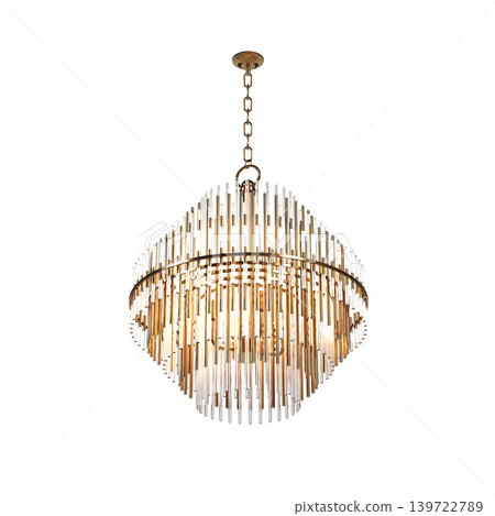 chandelier on the ceiling isolated on transparent background, hanging lamp, pendant light, 3D illustration, cg render chandelier on the ceiling isolated on transparent background, hanging lamp, pendant light, 3D illustration, cg render 139722789