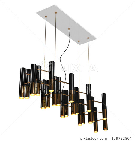 chandelier on the ceiling isolated on transparent background, hanging lamp, pendant light, 3D illustration, cg render chandelier on the ceiling isolated on transparent background, hanging lamp, pendant light, 3D illustration, cg render 139722804