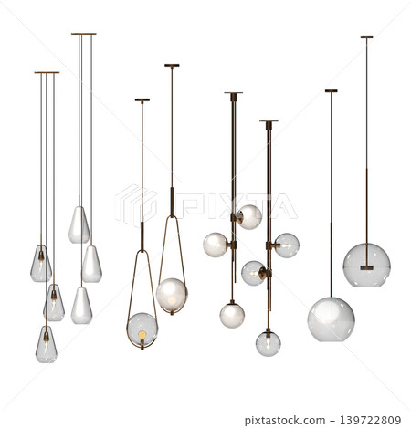 chandelier on the ceiling isolated on transparent background, hanging lamp, pendant light, 3D illustration, cg render chandelier on the ceiling isolated on transparent background, hanging lamp, pendant light, 3D illustration, cg render 139722809