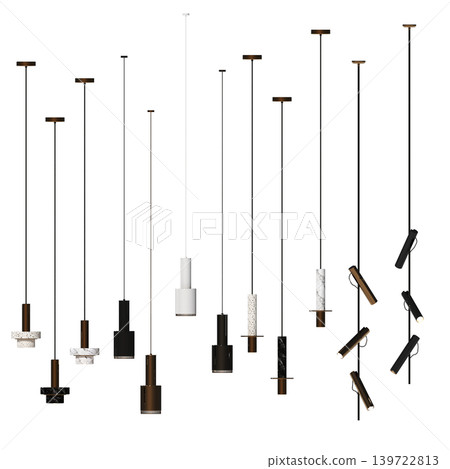 chandelier on the ceiling isolated on transparent background, hanging lamp, pendant light, 3D illustration, cg render chandelier on the ceiling isolated on transparent background, hanging lamp, pendant light, 3D illustration, cg render 139722813