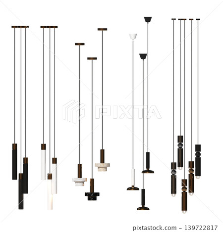 chandelier on the ceiling isolated on transparent background, hanging lamp, pendant light, 3D illustration, cg render chandelier on the ceiling isolated on transparent background, hanging lamp, pendant light, 3D illustration, cg render 139722817