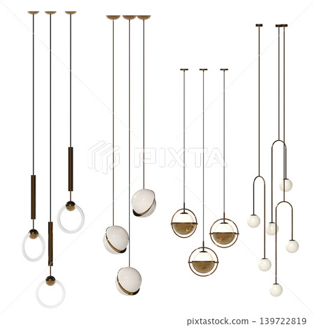 chandelier on the ceiling isolated on transparent background, hanging lamp, pendant light, 3D illustration, cg render chandelier on the ceiling isolated on transparent background, hanging lamp, pendant light, 3D illustration, cg render 139722819