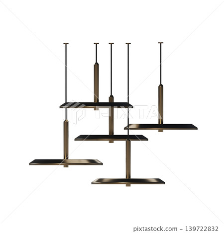 chandelier on the ceiling isolated on transparent background, hanging lamp, pendant light, 3D illustration, cg render chandelier on the ceiling isolated on transparent background, hanging lamp, pendant light, 3D illustration, cg render 139722832