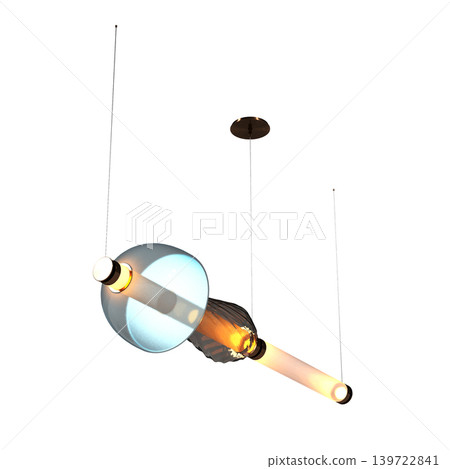 chandelier on the ceiling isolated on transparent background, hanging lamp, pendant light, 3D illustration, cg render chandelier on the ceiling isolated on transparent background, hanging lamp, pendant light, 3D illustration, cg render 139722841